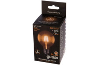  - Лампа светодиодная филаментная диммируемая Gauss E27 6W 2400K золотая 105802006-D