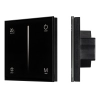  - Панель SMART-P6-DIM-G-IN Black (12-24V, 4x3A, Sens, 2.4G) (Arlight, IP20 Пластик, 5 лет)