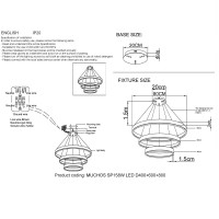  - Подвесная люстра Crystal Lux MUCHOS SP158W LED D400+600+800 GOLD