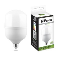  - Лампа светодиодная Feron E27-E40 70W 4000K Цилиндр Матовая LB-65 25822