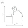 Профиль ARH-CEIL-BEVEL-EDGE-2000 WHITE (Arlight, Алюминий) - Профиль ARH-CEIL-BEVEL-EDGE-2000 WHITE (Arlight, Алюминий)
