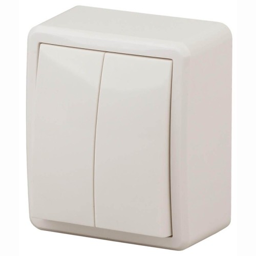 Переключатель двухклавишный ЭРА Эксперт 10AX 250V 11-1204-02 Б0020664 