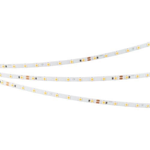 Лента RT-A80-5mm 24V Warm2700 (5 W/m, IP20, 2835, 5m) (Arlight, Открытый) Светодиодная лента RT-A80, открытая IP20. Светодиоды 2835, 80 шт/м (400 шт на 5 м), белая плата 5 мм, скотч 3M. Цвет ТЕПЛЫЙ 2700 K , цветопередача CRI>90 , угол 120°. Питание 24 В, мощность 5 Вт/м (25 Вт на 5 м). Размеры 5000x5x1.5 мм. Мин.отрезок 100 мм, 8 светодиодов. Цена за 1м.