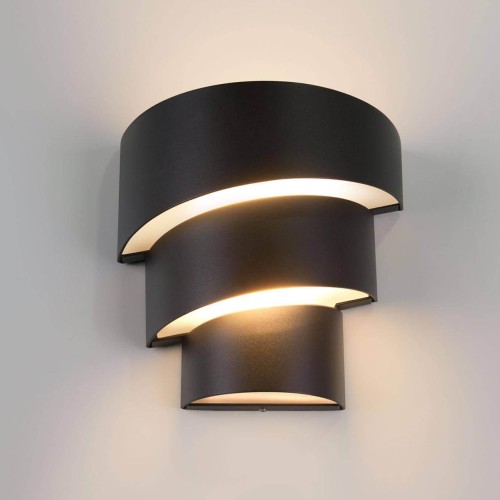 Уличный настенный светодиодный светильник Elektrostandard 1535 Techno LED Helix черный 4690389116032 