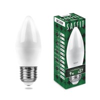  - Лампа светодиодная Saffit E27 9W 4000K Свеча Матовая SBC3709 55129
