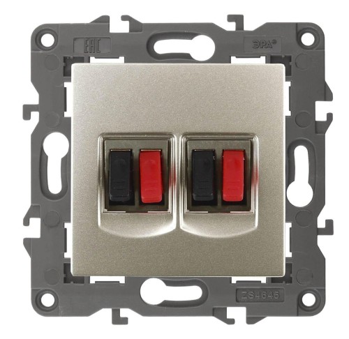 Аудиорозетка двойная ЭРА Elegance 14-3112-04 Б0034329 