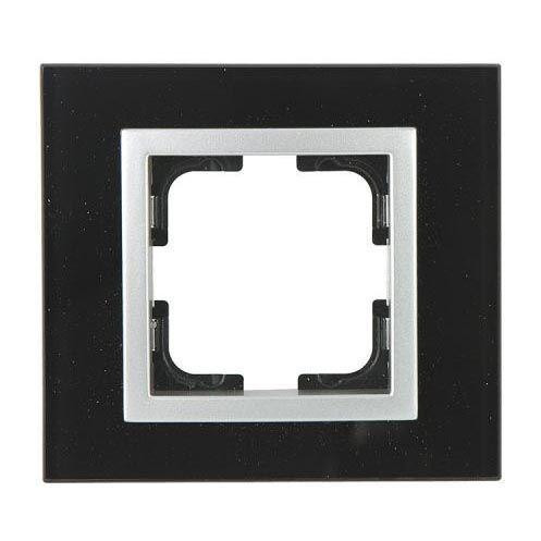 Рамка 1-постовая Mono Electric Style Glass чёрное стекло 107-720000-160 