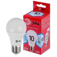  - Лампа светодиодная ЭРА E27 10W 4000K матовая LED A60-10W-840-E27 R Б0049635 