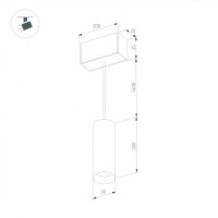  - Светильник MAG-SPOT-HANG-25-R30-5W Warm3000 (BK-GD, 45deg, 24V) (Arlight, IP20 Металл, 5 лет)