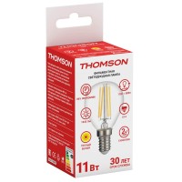  - Лампа светодиодная филаментная Thomson E14 11W 2700K шар прозрачная TH-B2087