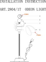  - Настольная лампа Odeon Light Ape 2804/1T