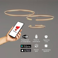  - Подвесной светодиодный светильник Eurosvet Smart Gap 90280/3 золото