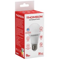  - Лампа светодиодная Thomson E27 9W 4000K груша матовая TH-B2162