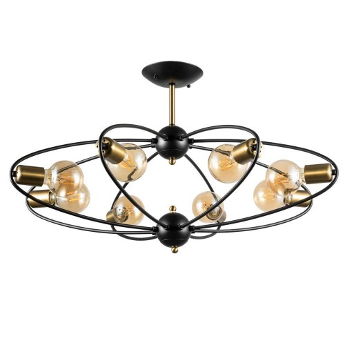 Потолочная люстра Arte Lamp Glasgow A1963PL-8BK 