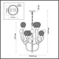  - Подвесная люстра Odeon Light Kelli 4785/6