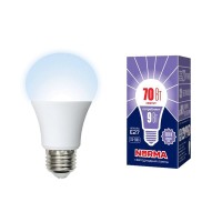  - Лампа светодиодная Volpe E27 9W 6500K матовая LED-A60-9W/6500K/E27/FR/NR UL-00005624