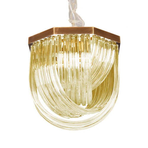 Люстра Murano L4 brass/amber 