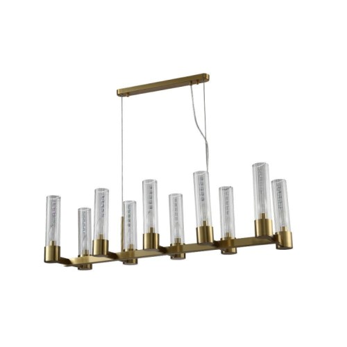 Подвесная люстра Crystal Lux OTONO SP10 L980 BRASS/TRANSPARENTE 