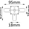 Соединитель T-образный однофазный Crystal Lux CLT 0.211 03 WH - Соединитель T-образный однофазный Crystal Lux CLT 0.211 03 WH