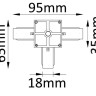 Соединитель T-образный однофазный Crystal Lux CLT 0.211 03 WH - Соединитель T-образный однофазный Crystal Lux CLT 0.211 03 WH