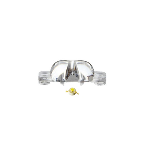 Линза ST130А LENS (130X60°, Emitter) (Turlens, -) Одиночная линза цельная (с несъемным холдером) для мощного светодиода Emitter. Угол обзора: вертикальный 130°, горизонтальный 60°, прозрачная линза. Материал PMMA. Длина 30 мм, ширина 13.5 мм.