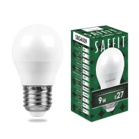  - Лампа светодиодная Saffit E27 9W 6400K Шар Матовая SBG4509 55126
