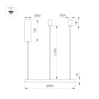  - Светильник SP-CONGO-MULT-1-R800-42W Warm3000 (GD, 120 deg, 230V) (Arlight, IP20 Металл, 5 лет)