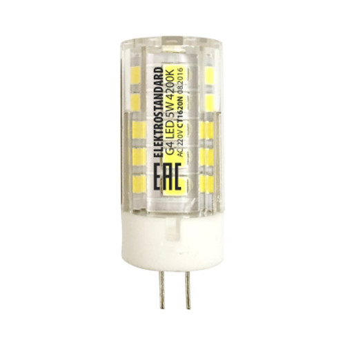 Лампа светодиодная Elektrostandard G4 5W 4200K прозрачная 4690389051739 