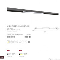  - Трековый светодиодный светильник Arte Lamp Linea A4632PL-1BK