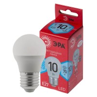  - Лампа светодиодная ЭРА E27 10W 4000K матовая LED P45-10W-840-E27 R Б0050234