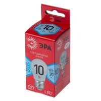  - Лампа светодиодная ЭРА E27 10W 4000K матовая LED P45-10W-840-E27 R Б0050234