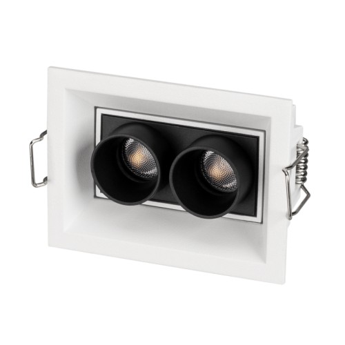 Светильник MS-ORIENT-BUILT-TURN-TC-S67x90-5W Day4000 (WH-BK, 30 deg, 230V) (Arlight, IP20 Металл, 5 лет) Встраиваемый поворотный светильник. Мощность 5 Вт, св. поток 375 лм, 75 лм/Вт, дневной 4000 K, CRI>98, угол 30°, напряжение питания 230 В. Белый прямоугольный корпус из алюминия, экран PMMA, степень защиты IP20. Размер: длина 90 мм, ширина 67 мм, высота 50 мм. Монтаж встраиваемый, установочное отверстие длина 85 мм, ширина 60 мм. Драйвер 3-9 В, 700 мА, пульсация 