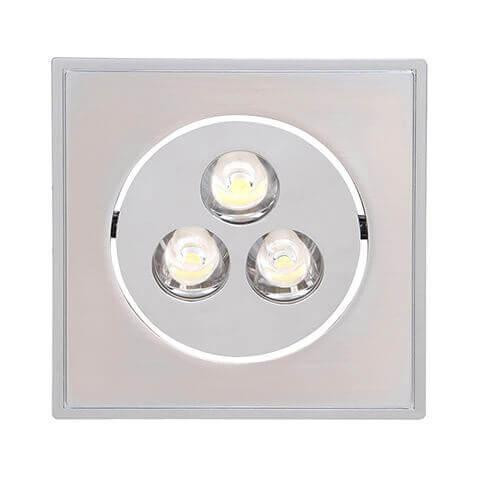 Встраиваемый светодиодный светильник Horoz Elena-3 3W матовый хром 2700К 016-010-0003 (HL672L) 