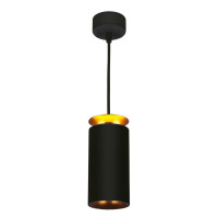  - Подвесной светодиодный светильник Elektrostandard DLS021 9+4W 4200К черный матовый/золото 4690389144295