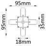 Соединитель X-образный однофазный Crystal Lux CLT 0.211 04 BL - Соединитель X-образный однофазный Crystal Lux CLT 0.211 04 BL