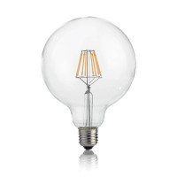  - Лампа светодиодная филаментная Ideal Lux E27 8W 3000K шар прозрачная 101347