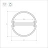 Профиль ARH-ROUND-D20-DUAL-2000 ANOD (Arlight, Алюминий) - Профиль ARH-ROUND-D20-DUAL-2000 ANOD (Arlight, Алюминий)