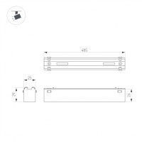  - Светильник MAG-VIBE-FLAT-L485-24W Warm3000 (WH, 100 deg, 48V) (Arlight, IP20 Металл, 5 лет)