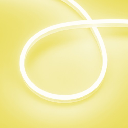 Лента герметичная AURORA-PS-A120-12x6mm 24V Yellow (10 W/m, IP65, 2835, 5m) (Arlight, Силикон) 