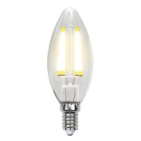  - Лампа светодиодная филаментная Uniel E14 6W 4000K прозрачная LED-C35-6W/NW/E14/CL GLA01TR UL-00002198