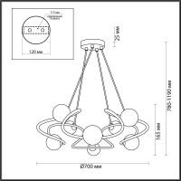  - Подвесная люстра Odeon Light Slota 4806/8