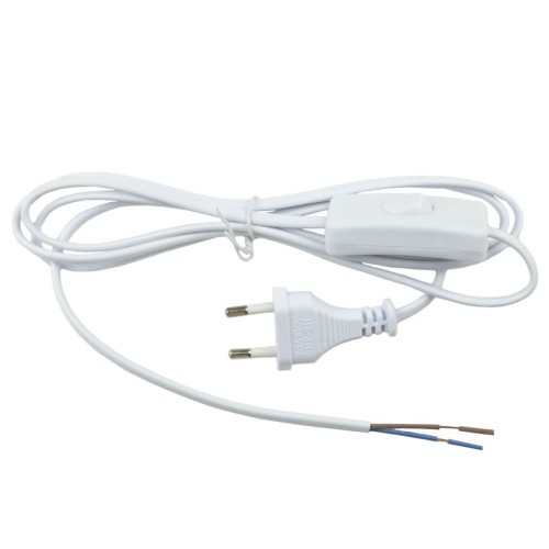 Шнур сетевой с вилкой и выключателем Uniel UCX-C10/02A-170 White UL-00004428 