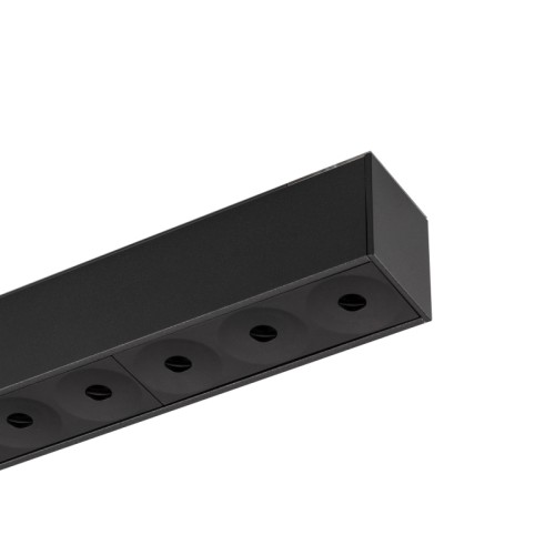 Светильник MAG-DARK-45-L400-12W Warm3000 (BK, 20 deg, 24V) (Arlight, IP20 Металл, 5 лет) Светильник для магнитных треков шириной 45 мм, 12 Вт. Цвет свечения ТЕПЛЫЙ 3000K, световой поток 460лм, угол 20°, CRI>90. Корпус прямоугольный, металл, цвет черный, IP20. Размеры LxWxH 364x35x43 мм. Входное напряжение DC24V, мощность 12 Вт. Драйвер DС24V/AC230V поставляется отдельно. Диммируется только с 026407(1), 027633.