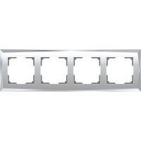Рамка Werkel Diamant на 4 поста зеркальный WL08-Frame-04 4690389143847