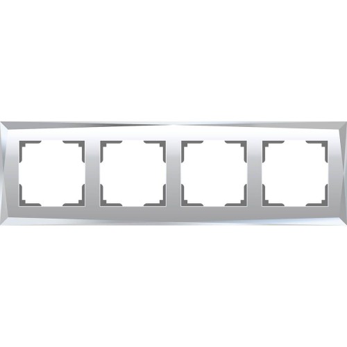 Рамка Werkel Diamant на 4 поста зеркальный WL08-Frame-04 4690389143847 