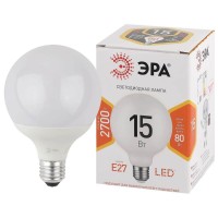  - Лампа светодиодная ЭРА E27 15W 2700K матовая LED G90-15W-2700K-E27 Б0049077