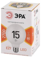  - Лампа светодиодная ЭРА E27 15W 2700K матовая LED G90-15W-2700K-E27 Б0049077