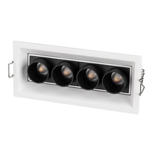 Светильник MS-ORIENT-BUILT-TURN-TC-S67x150-10W Day4000 (WH-BK, 30 deg, 230V) (Arlight, IP20 Металл, 5 лет) Встраиваемый поворотный светильник. Мощность 10 Вт, св. поток 750 лм, 75 лм/Вт, дневной 4000 K, CRI>98, угол 30°, напряжение питания 230 В. Белый прямоугольный корпус из алюминия, экран PMMA, степень защиты IP20. Размер: длина 150 мм, ширина 67 мм, высота 50 мм. Монтаж встраиваемый, установочное отверстие длина 145 мм, ширина 60 мм. Драйвер 9-14 В, 700 мА, пульсация 