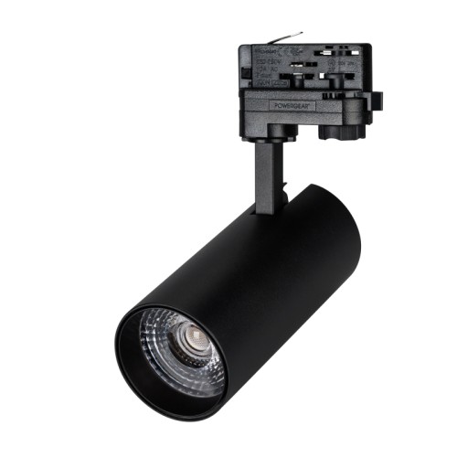 Светильник LGD-GERA-4TR-R74-20W Warm SP2900-Meat (BK, 24 deg, 230V) (Arlight, IP20 Металл, 3 года) Светильник подвесной для треков/шин 4 провода для продуктов. Мощность 20 Вт, св. поток 759 лм, 38 лм/Вт, специальный теплый 2900 K (с розовым оттенком) для мяса, угол 24°, напряжение питания 230 В. Черный корпус из алюминия, материал линзы PC/PMMA, степень защиты IP20. Размер: диаметр 74 мм, высота 160 мм. Монтаж на трек 3-фазный. Драйвер 30-42 В, 500 мА, пульсация 