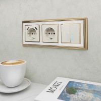  - Рамка Werkel Palacio на 3 поста золото/белый WL17-Frame-03 4690389103674
